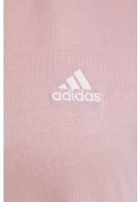 Adidas - adidas Longsleeve bawełniany HC9120 kolor różowy. Okazja: na co dzień. Kolor: różowy. Materiał: bawełna. Długość rękawa: długi rękaw. Wzór: gładki. Styl: casual #2