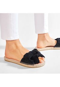 Manebi Espadryle Sandals With Bow K 1.0 J0 Czarny. Kolor: czarny. Materiał: skóra, zamsz #4