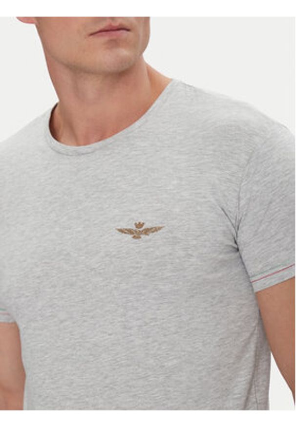 Aeronautica Militare T-Shirt AM1UTI003 Szary Regular Fit. Kolor: szary. Materiał: bawełna