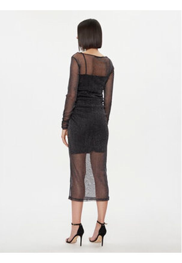 Please Sukienka koktajlowa A1WCCFQ000 Czarny Slim Fit. Kolor: czarny. Materiał: syntetyk. Styl: wizytowy