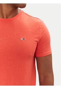 Tommy Jeans T-Shirt Jaspe DM0DM20363 Pomarańczowy Slim Fit. Kolor: pomarańczowy. Materiał: bawełna, syntetyk