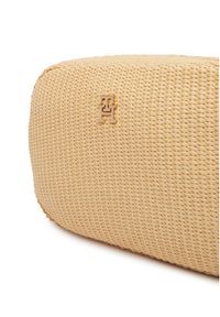 TOMMY HILFIGER - Tommy Hilfiger Torebka Popette Camera Bag Raffia AW0AW18525 Beżowy. Kolor: beżowy #4