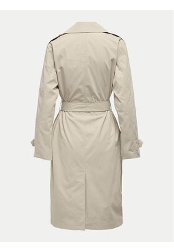 only - ONLY Trencz Leja 15336402 Beżowy Regular Fit. Kolor: beżowy. Materiał: syntetyk