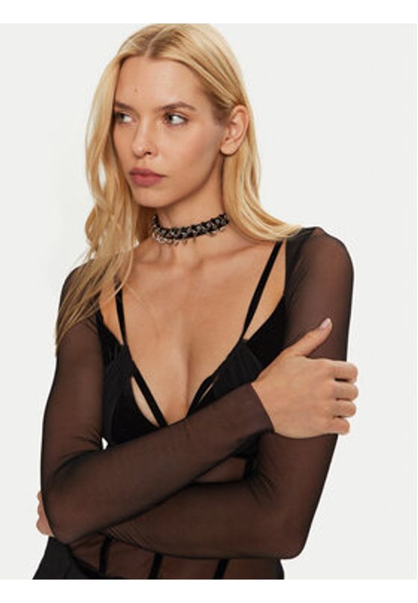 Patrizia Pepe Body 2M4400/J230-K103 Czarny Regular Fit. Kolor: czarny. Materiał: syntetyk