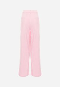Born2be - Różowe Spodnie w Garniturowym Stylu z Wysokim Stanem Glorda. Stan: podwyższony. Kolor: różowy. Styl: elegancki