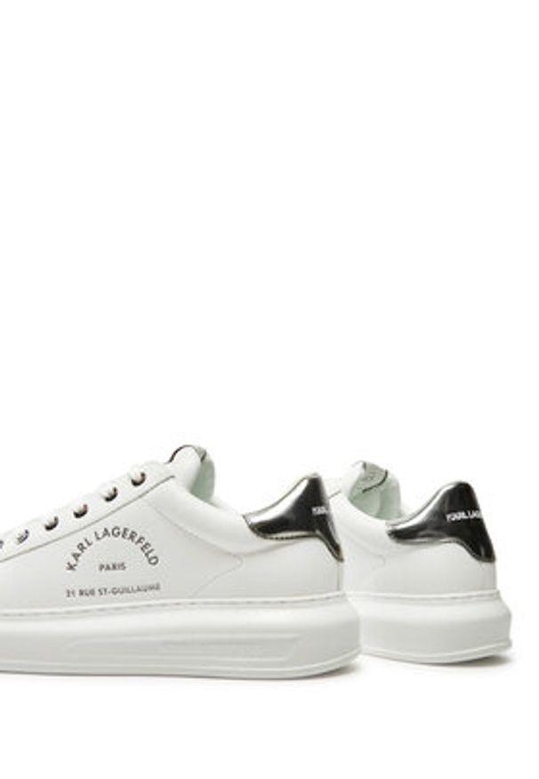 Karl Lagerfeld - KARL LAGERFELD Sneakersy KL52538K Biały. Kolor: biały. Materiał: skóra