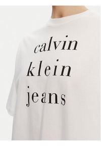 Calvin Klein Jeans T-Shirt LV047B827G Biały Relaxed Fit. Kolor: biały. Materiał: bawełna #3