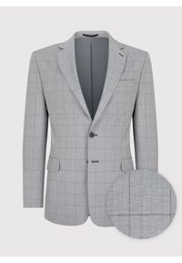 Pako Lorente - PAKO LORENTE – Szara wełniana marynarka garniturowa w kratę. Okazja: na komunię, na ślub cywilny, na wesele. Kolor: szary. Materiał: wełna. Styl: elegancki, klasyczny #6