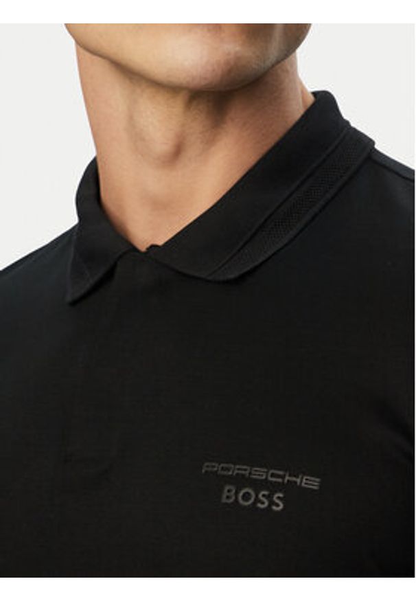 BOSS Polo PS Spirit70 50559801 Czarny Regular Fit. Typ kołnierza: polo. Kolor: czarny. Materiał: bawełna
