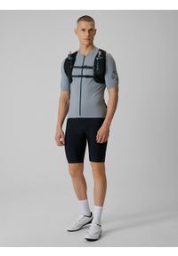 4f - 4F Spodenki kolarskie z żelową wkładką męskie - czarne S. Kolor: czarny. Materiał: materiał, dzianina. Długość: długie. Sport: kolarstwo #1