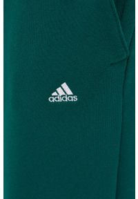 adidas Performance Spodnie bawełniane H45375 męskie kolor zielony gładkie. Kolor: zielony. Materiał: bawełna. Wzór: gładki #4