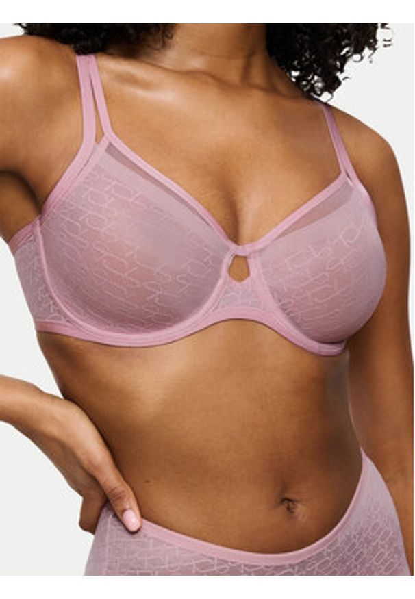 Triumph Biustonosz z fiszbiną Signature Sheer 10215906 Różowy. Kolor: różowy. Materiał: syntetyk