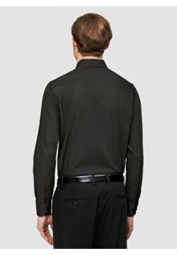 Pako Lorente - PAKO LORENTE – Czarna koszula męska z wełną. Typ kołnierza: kołnierzyk klasyczny. Kolor: czarny. Materiał: wełna. Długość rękawa: długi rękaw. Długość: długie #5