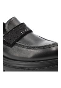 Czarne Półbuty Karino Eleganckie Skórzane Buty. Okazja: na spacer, do pracy, na co dzień. Kolor: czarny. Materiał: skóra. Szerokość cholewki: normalna. Styl: elegancki #5
