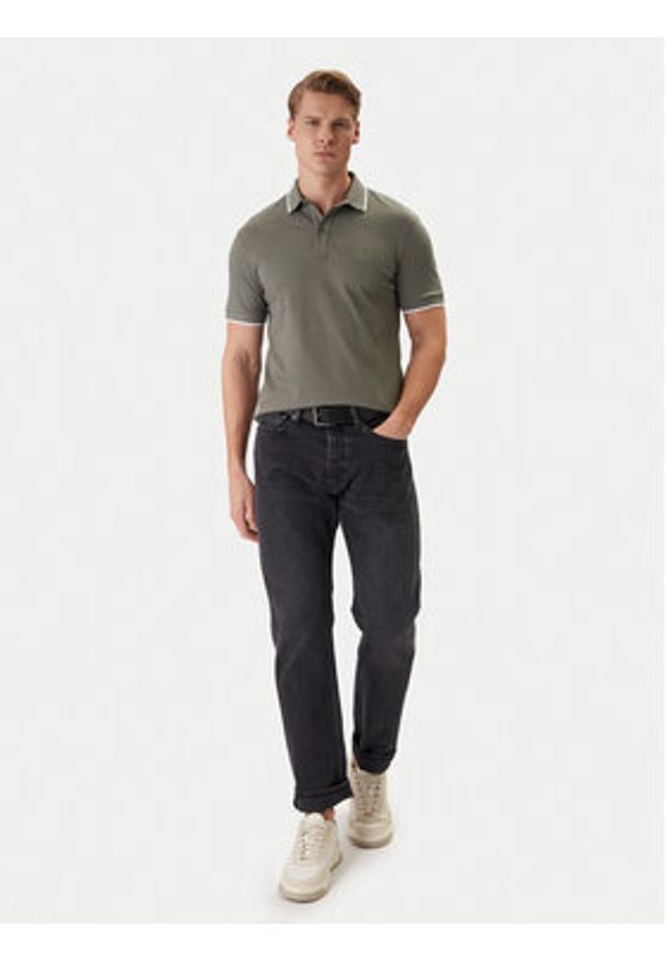BOSS Polo Passertip 50507699 Szary Regular Fit. Typ kołnierza: polo. Kolor: szary. Materiał: bawełna