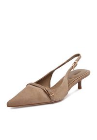 Gino Rossi - GINO ROSSI Czółenka EO-V2182-21 Beżowy. Kolor: beżowy. Materiał: zamsz, skóra #8