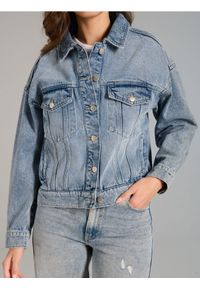 Sinsay - Katana jeansowa - niebieski. Kolor: niebieski. Materiał: jeans. Długość rękawa: długi rękaw. Długość: długie