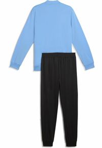 Puma - Męski dres inspirowany koszykówką z poliestru PUMA Team Light Blue. Kolor: niebieski. Materiał: dresówka, poliester. Sport: koszykówka