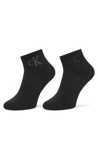 Calvin Klein Jeans Zestaw 2 par niskich skarpet damskich 701230599 Czarny. Kolor: czarny. Materiał: materiał, bawełna