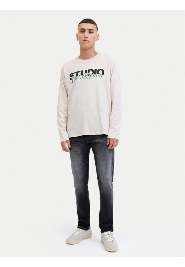 Jack & Jones Jeansy Glenn 12289778 Czarny Slim Fit. Kolor: czarny