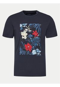 Pierre Cardin T-Shirt C5 21080.2104 Granatowy Modern Fit. Kolor: niebieski. Materiał: bawełna