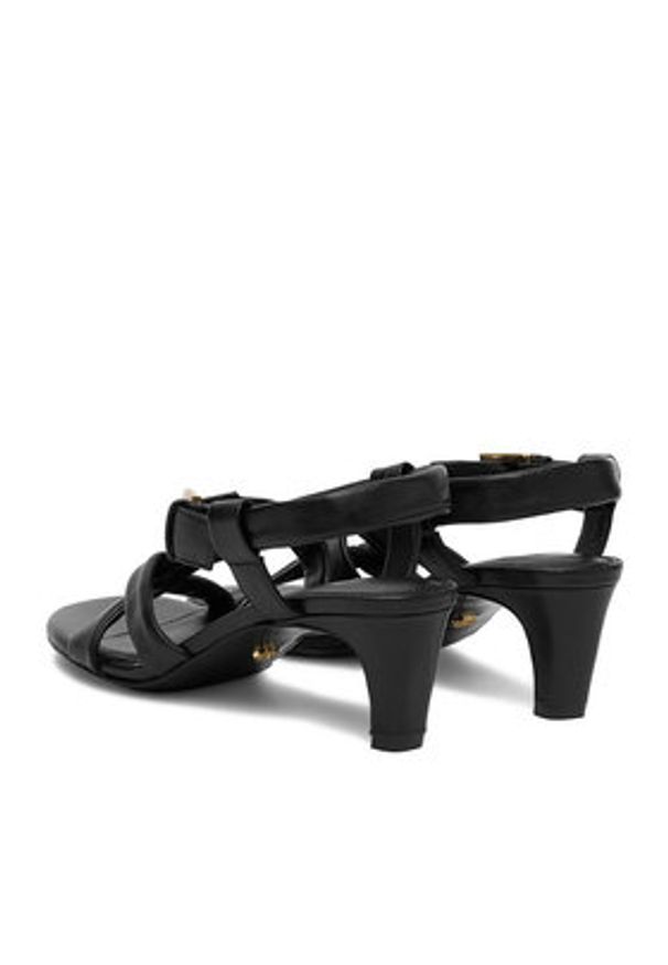 Gino Rossi - GINO ROSSI Sandały EO-124943 Czarny. Kolor: czarny. Materiał: skóra