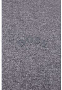 BOSS - Boss Bluza bawełniana 50455074 męska kolor szary gładka. Kolor: szary. Materiał: bawełna. Wzór: gładki #4