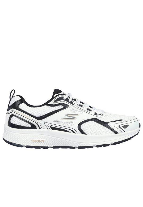 skechers - Buty męskie Skechers GOrun Consistent 220034WBK - białe. Okazja: na co dzień. Zapięcie: sznurówki. Kolor: biały. Materiał: guma, skóra. Szerokość cholewki: normalna. Wzór: gładki. Model: Skechers Sport