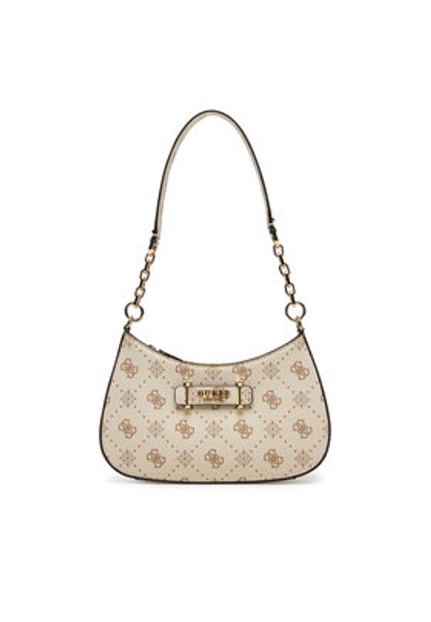 Guess Torebka Carrie Logo HWGP98 98180 Écru. Kolor: kremowy. Materiał: skórzane
