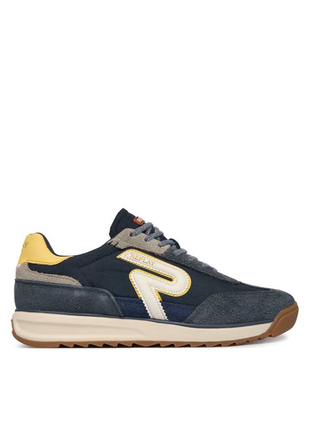 Replay - REPLAY Sneakersy GMSIB .000.C0005T Granatowy. Kolor: niebieski. Materiał: zamsz, skóra