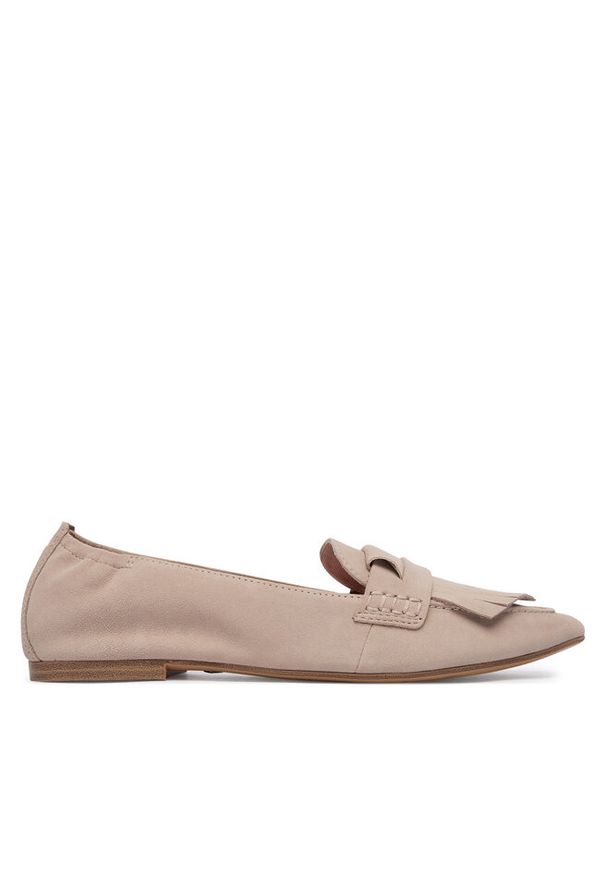 Loafersy Tamaris. Kolor: beżowy