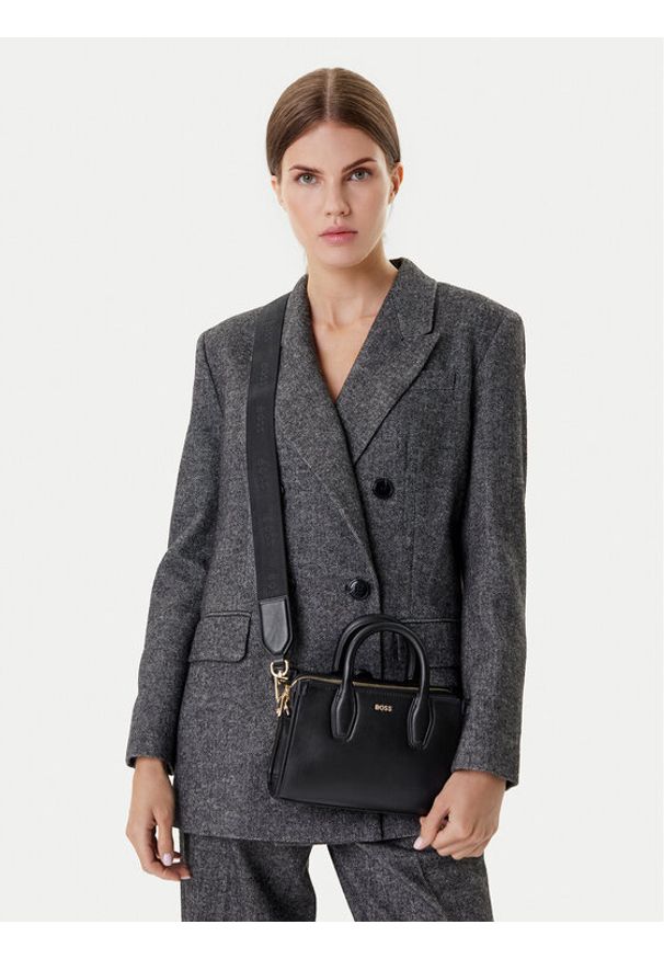 BOSS Torebka Sandy SM 50547766 Czarny. Kolor: czarny. Materiał: skórzane