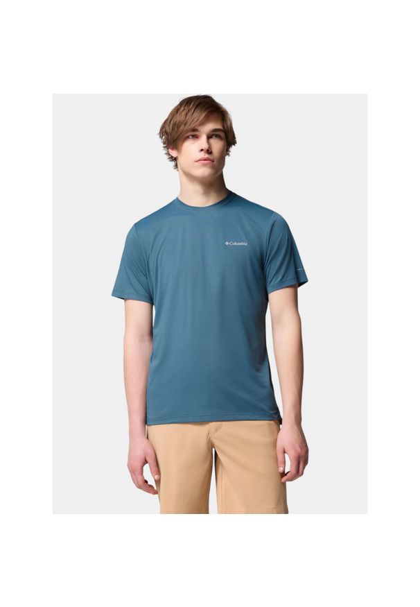 columbia - T-shirt Męski Columbia Tech Trail Utility. Kolor: niebieski. Sport: turystyka piesza
