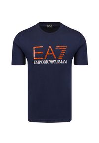 EA7 Emporio Armani - T-shirt EA7 EMPORIO ARMANI. Okazja: do pracy. Materiał: bawełna. Długość rękawa: krótki rękaw. Wzór: nadruk