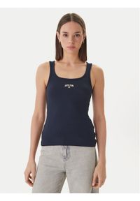 Guess Jeans Top W6GPZ2 KA0H1 Granatowy Slim Fit. Kolor: niebieski. Materiał: bawełna #1