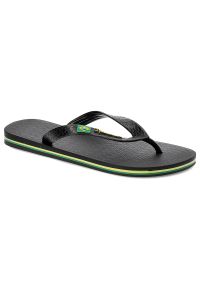 Czarne Japonki Ipanema Stylowe Obuwie. Okazja: na plażę, na spacer, na co dzień. Kolor: czarny. Materiał: materiał. Wzór: paski. Sezon: lato. Styl: elegancki