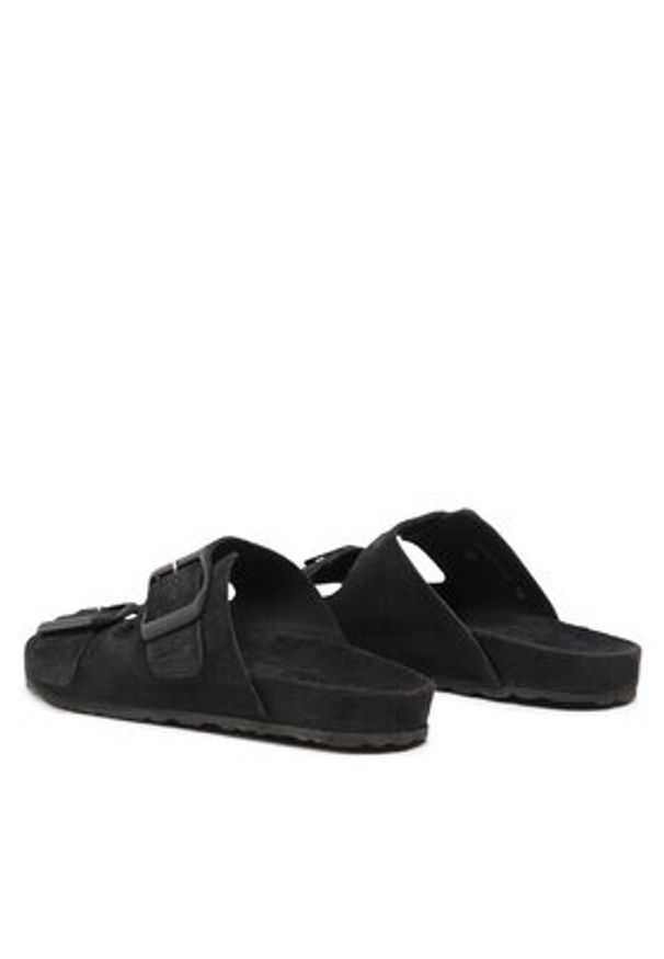Manebi Klapki Traveler Nordic Sandals K 1.0 RT Czarny. Kolor: czarny. Materiał: zamsz, skóra