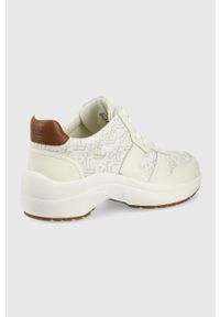 Lauren Ralph Lauren buty RYLEE kolor biały. Nosek buta: okrągły. Zapięcie: sznurówki. Kolor: biały. Materiał: guma. Obcas: na platformie