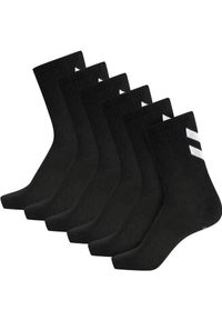 Skarpetki czarne Hummel hmlCHEVRON 6-PACK SOCKS uniwersalne. Kolor: czarny. Sport: fitness