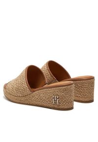 TOMMY HILFIGER - Tommy Hilfiger Espadryle Th Rope Wedge Sandal FW0FW07927 Beżowy. Kolor: beżowy. Materiał: materiał #6