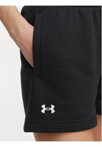 Under Armour Szorty sportowe Rival Fleece Short 1382723-001 Czarny Loose Fit. Kolor: czarny. Materiał: bawełna #2