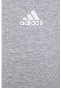Adidas - adidas Longsleeve HA6605 damski kolor szary. Kolor: szary. Materiał: bawełna. Długość rękawa: długi rękaw