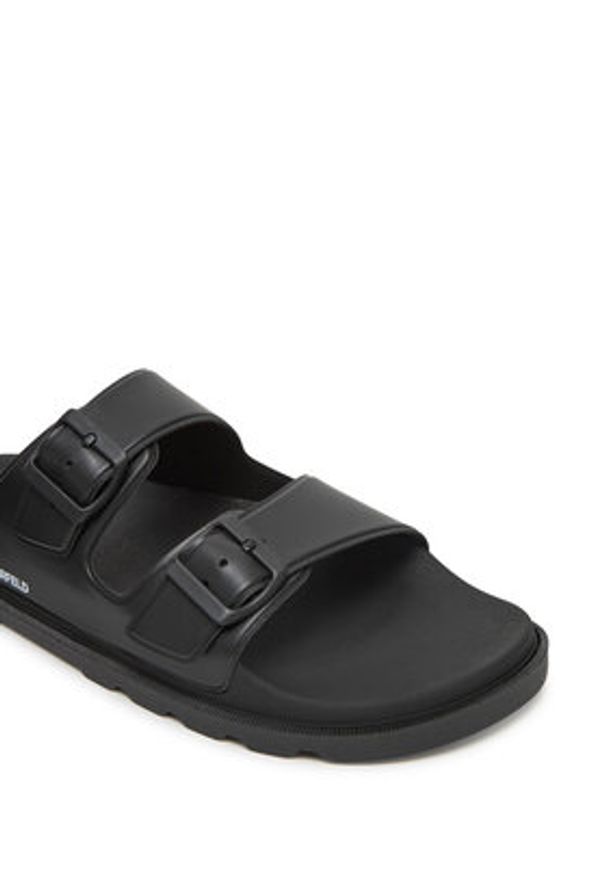Karl Lagerfeld - KARL LAGERFELD Klapki Kondo Tred KL70975 Czarny. Kolor: czarny. Materiał: skóra