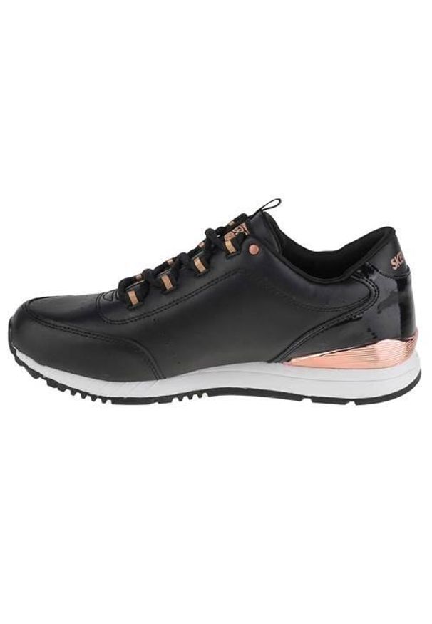 skechers - Buty do chodzenia damskie Skechers Sunlite Delightfully OG. Zapięcie: sznurówki. Kolor: czarny. Materiał: materiał, skóra, syntetyk. Szerokość cholewki: normalna. Sport: turystyka piesza