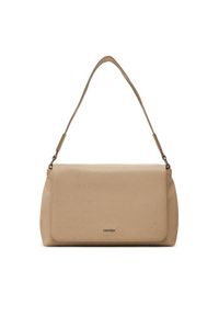 Calvin Klein Torebka Ck Must Satchel_Mono K60K613181 Beżowy. Kolor: beżowy. Materiał: skórzane