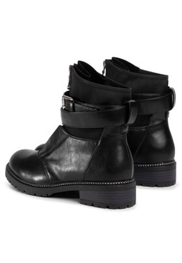 DeeZee Botki WS5169-01 Czarny. Kolor: czarny. Materiał: skóra