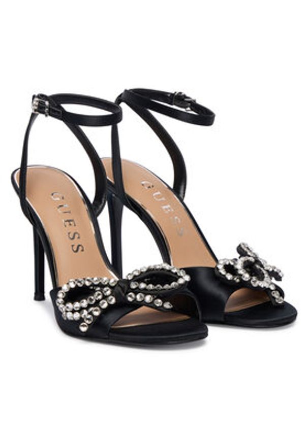 Guess Sandały 178996 Czarny. Kolor: czarny. Materiał: materiał