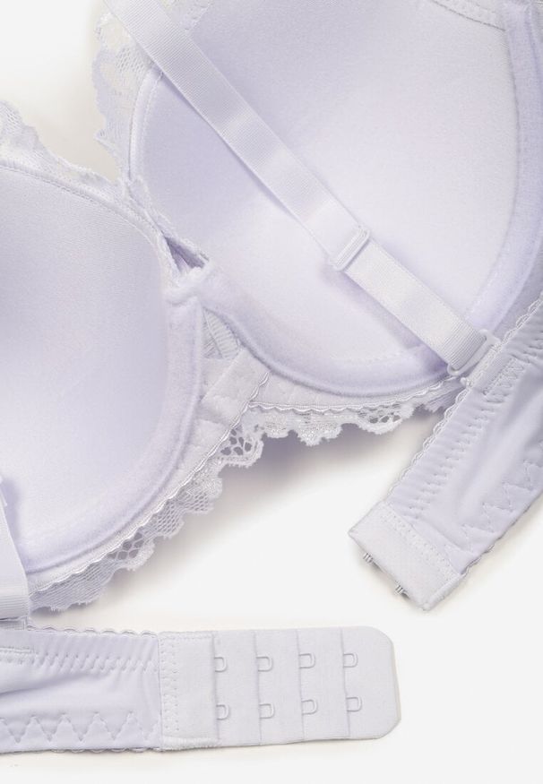 Born2be - Biały Koronkowy Biustonosz Tonavia. Kolor: biały. Materiał: koronka