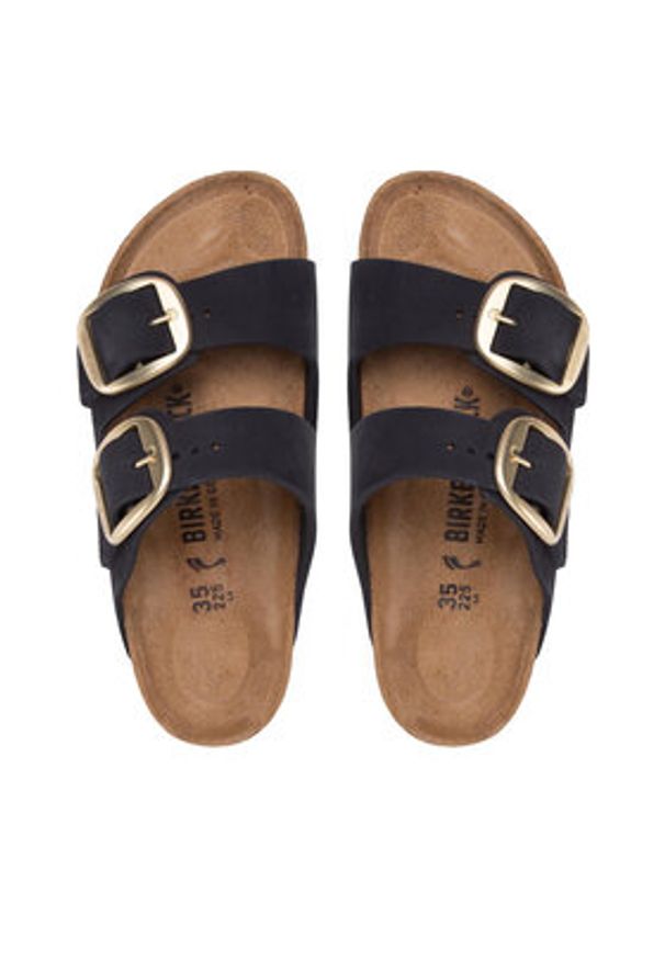 Birkenstock Klapki Arizona Big Buckle 1023290 Czarny. Kolor: czarny. Materiał: skóra, nubuk