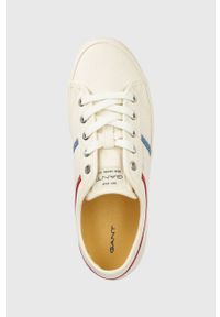 GANT - Gant tenisówki Pinestreet 24538721.G125 damskie kolor beżowy. Nosek buta: okrągły. Zapięcie: sznurówki. Kolor: beżowy. Materiał: guma #5